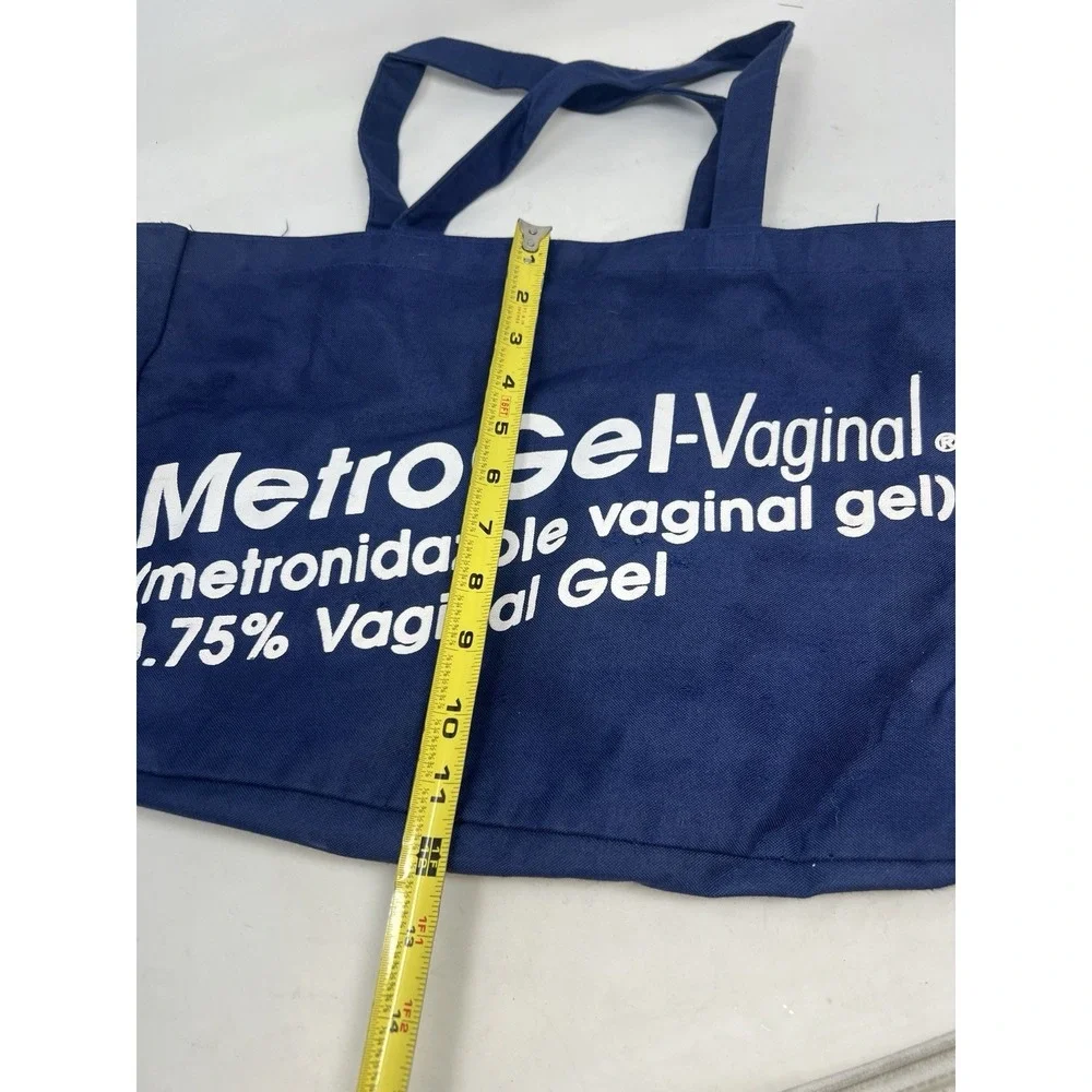 Vintage MetroGel Vaginal Pharma Promo Tote Bag Canvas Doctor Medical Advertising